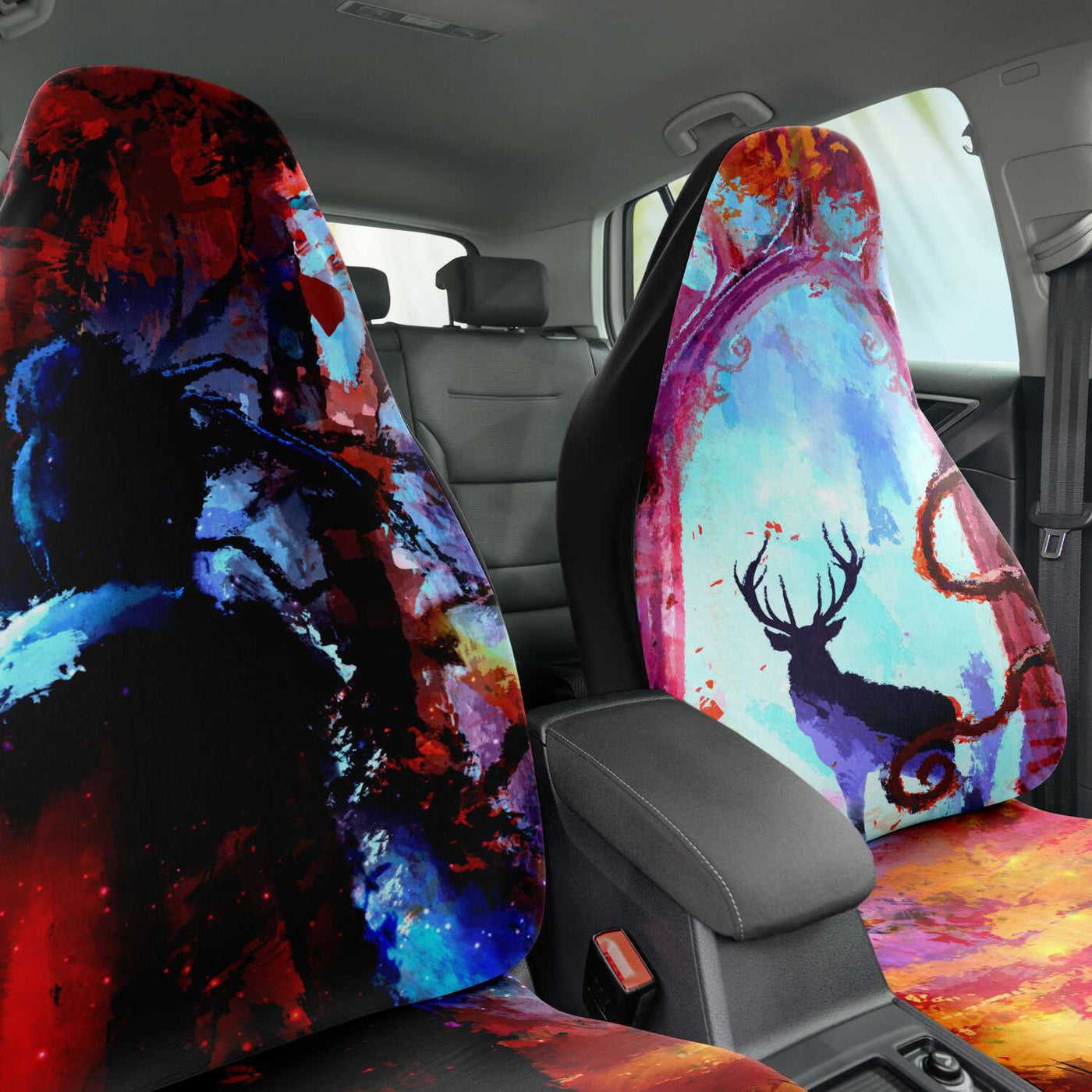 Dark Slate Gray Majestic Forest | Car Seat Covers