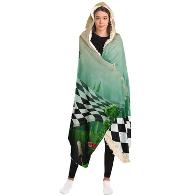 Dark Sea Green Alice Rabbit Festival Clothing | Hooded Blanket