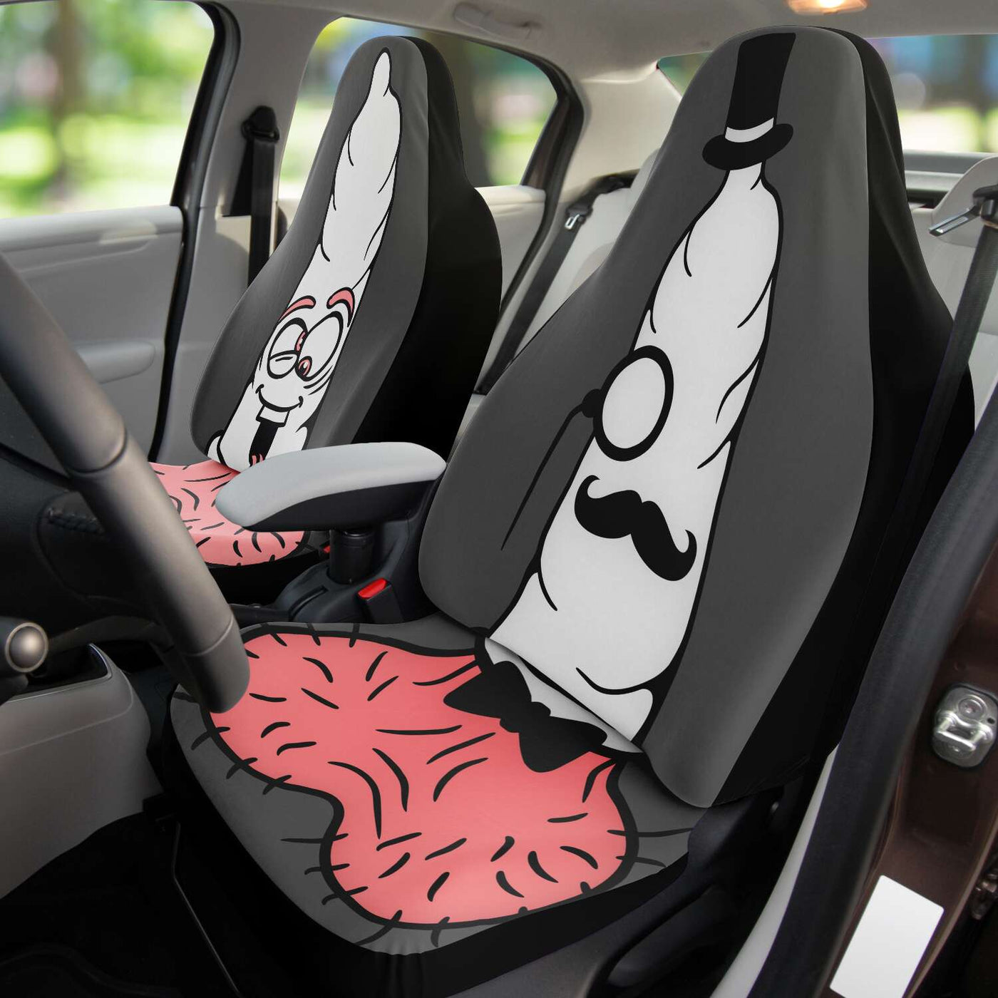 Dark Slate Gray Silly Penis | Car Seat Covers