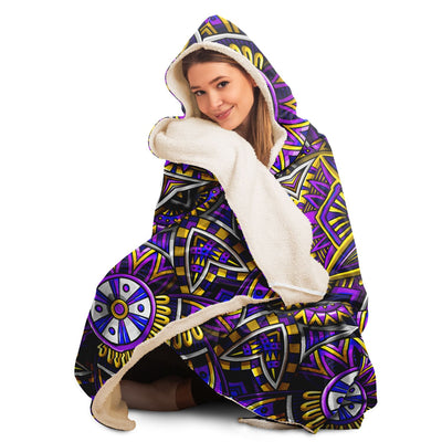 Wheat Festival Clothes Tribal Lines 17 | Hooded Blanket