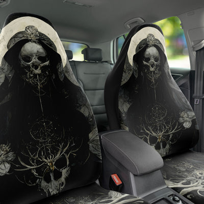 Dark Slate Gray Skull Throne 2 Horror Art Goth | Car Seat Covers