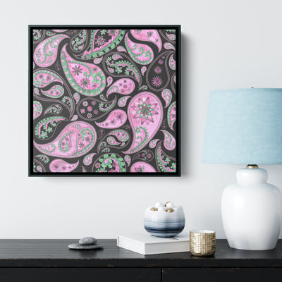 Abstract Pink | Framed Canvas Print