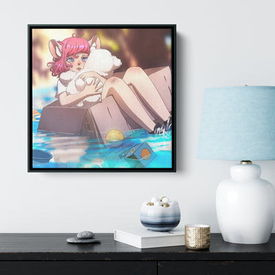 Anime Times Are Tough | Framed Canvas Print