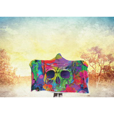 Wheat skulls 1 Hooded Blanket-Frontside-Design_Template copy