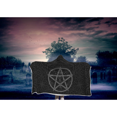 Dark Slate Gray witchy 33 Hooded Blanket-Frontside-Design_Template copy