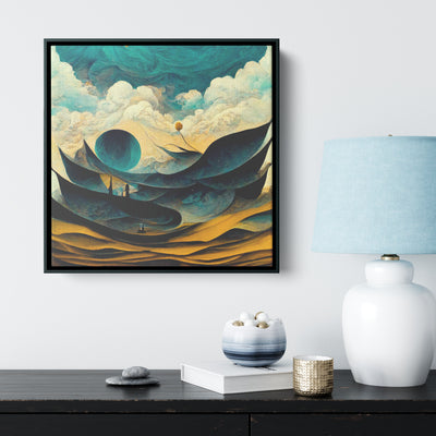 Calming Abstract Office Art 1 | Framed Canvas Print