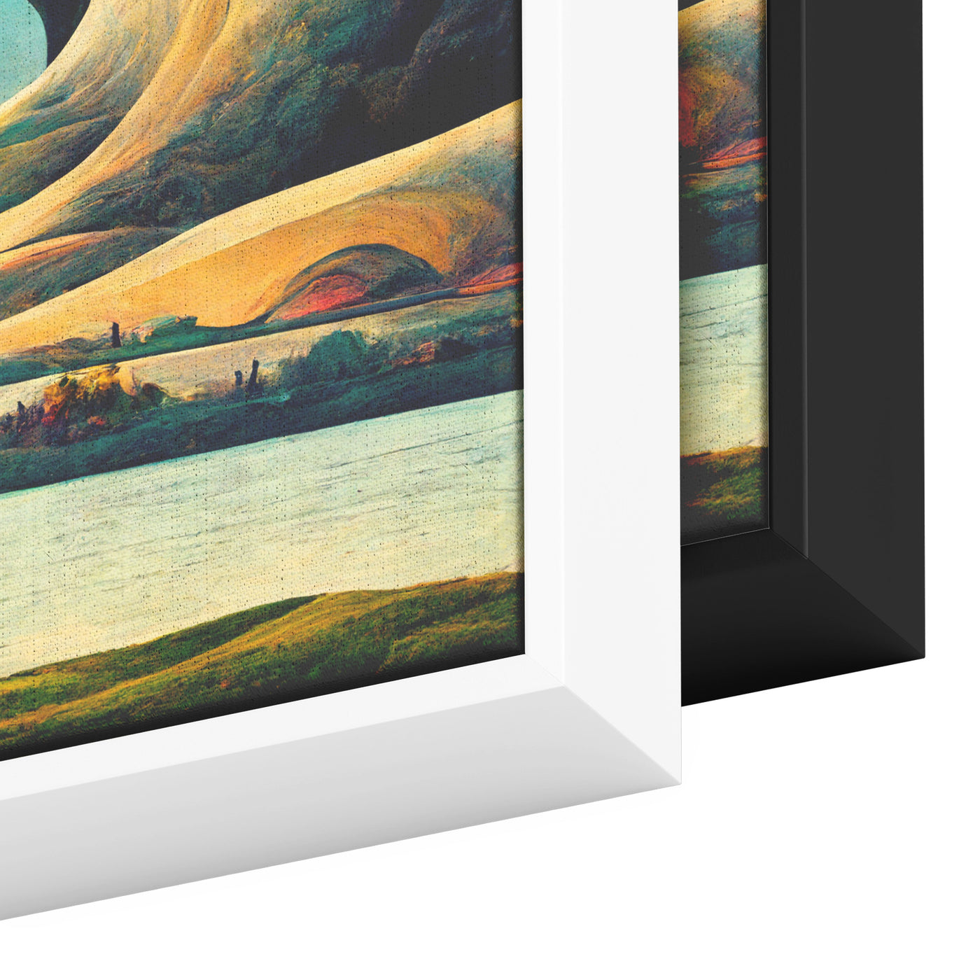 Calming Abstract Office Art 2 | Framed Canvas Print