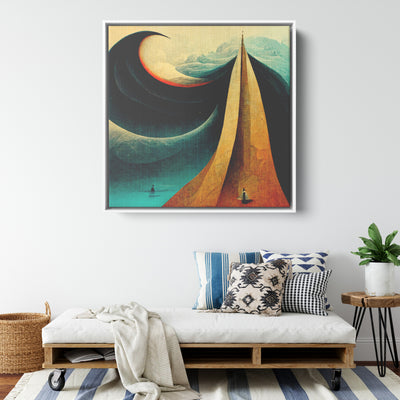 Calming Abstract Office Art 3 | Framed Canvas Print