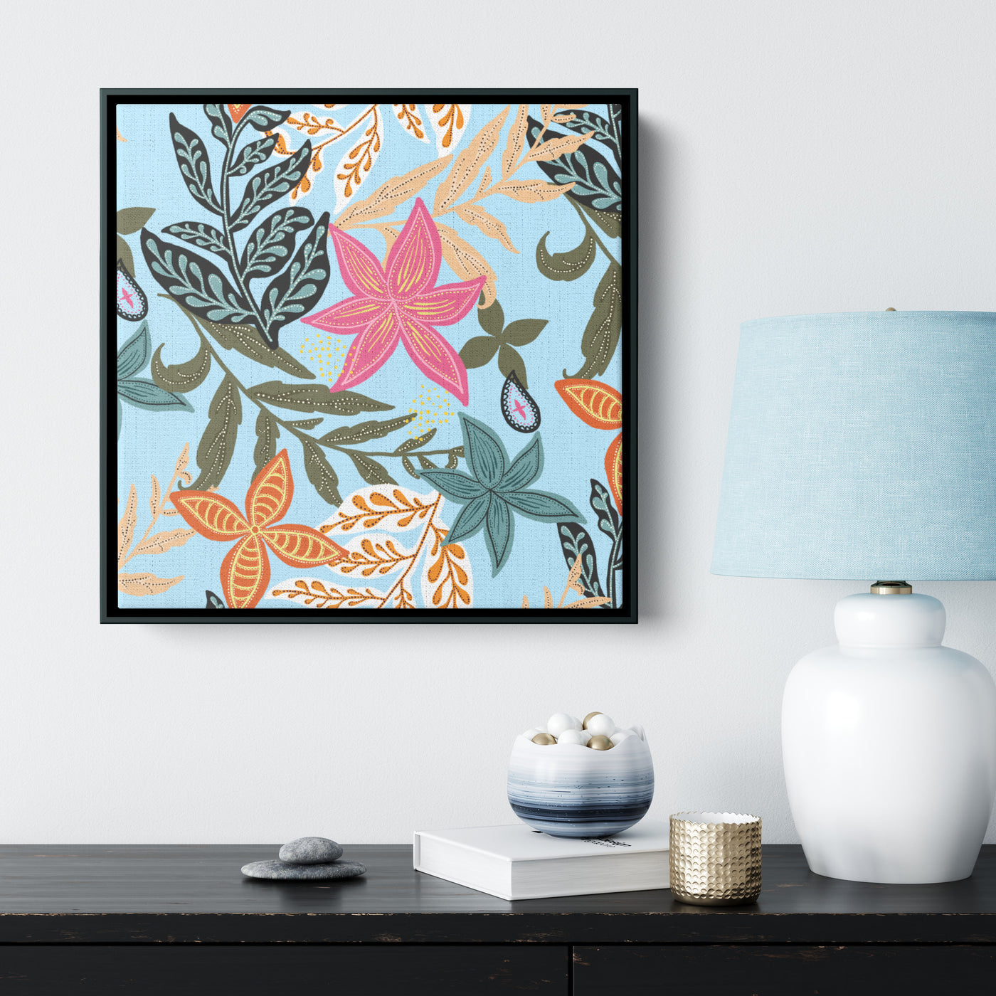 Calming Abstract Office Art 4 | Framed Canvas Print