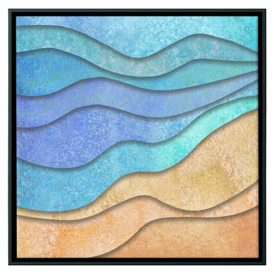 Calming Waves Office Art | Framed Canvas Print