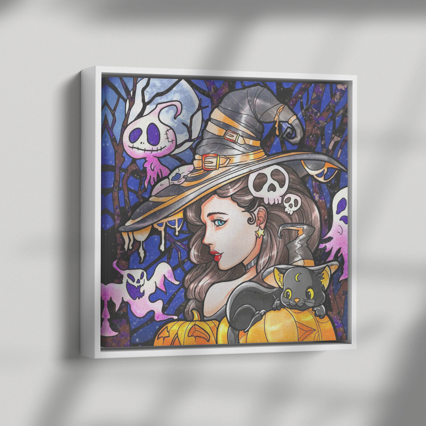 Cute Witch | Framed Canvas Print