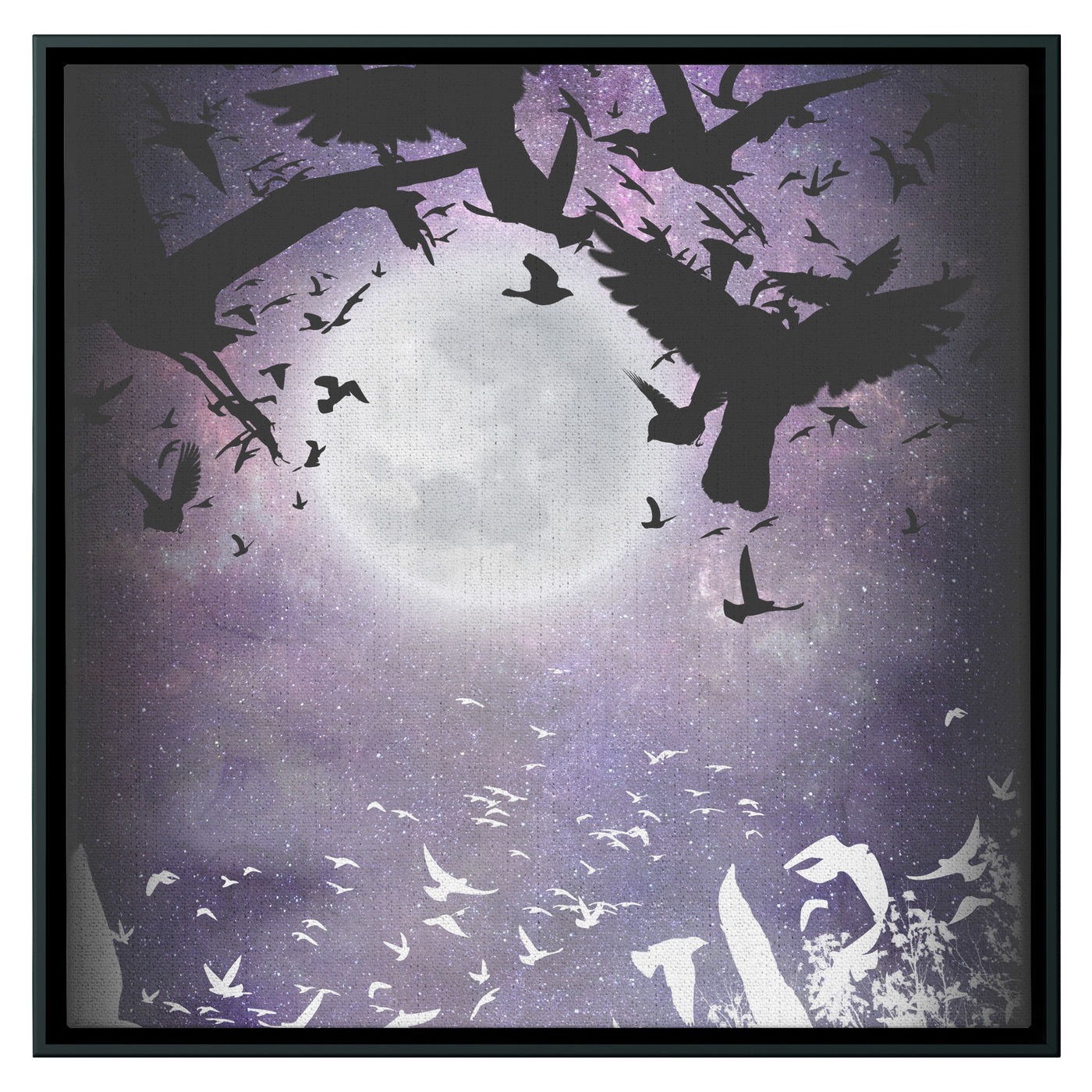 Gothic Night Sky | Framed Canvas Print