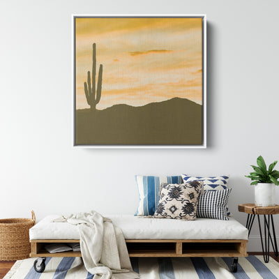 Grunge Desert | Framed Canvas Print
