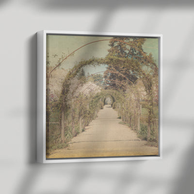 Grunge Garden Arches | Framed Canvas Print