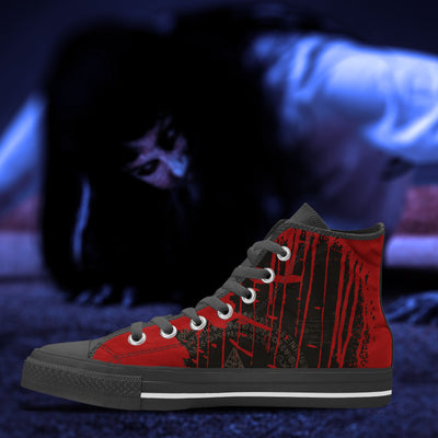 Black Bloody Esoteric Symbols | Women's Classic High Top Canvas Shoes