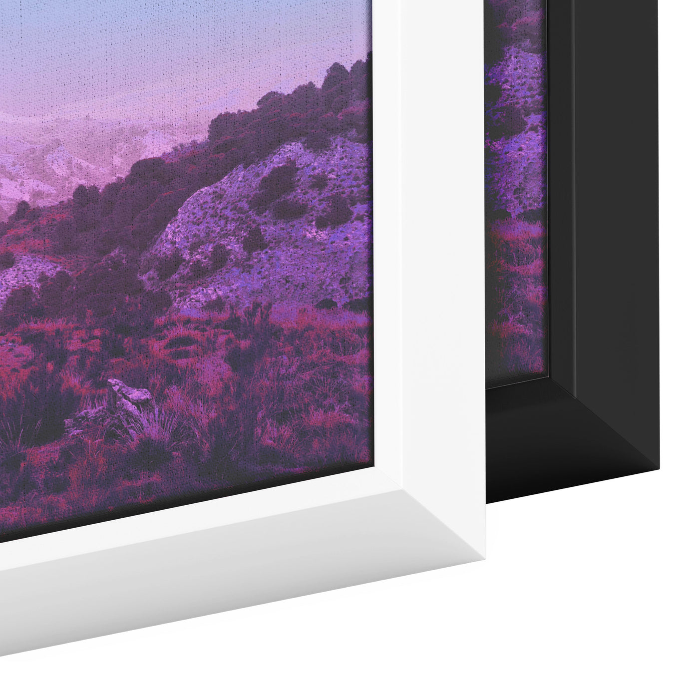 Purple Mountains | Framed Canvas Print