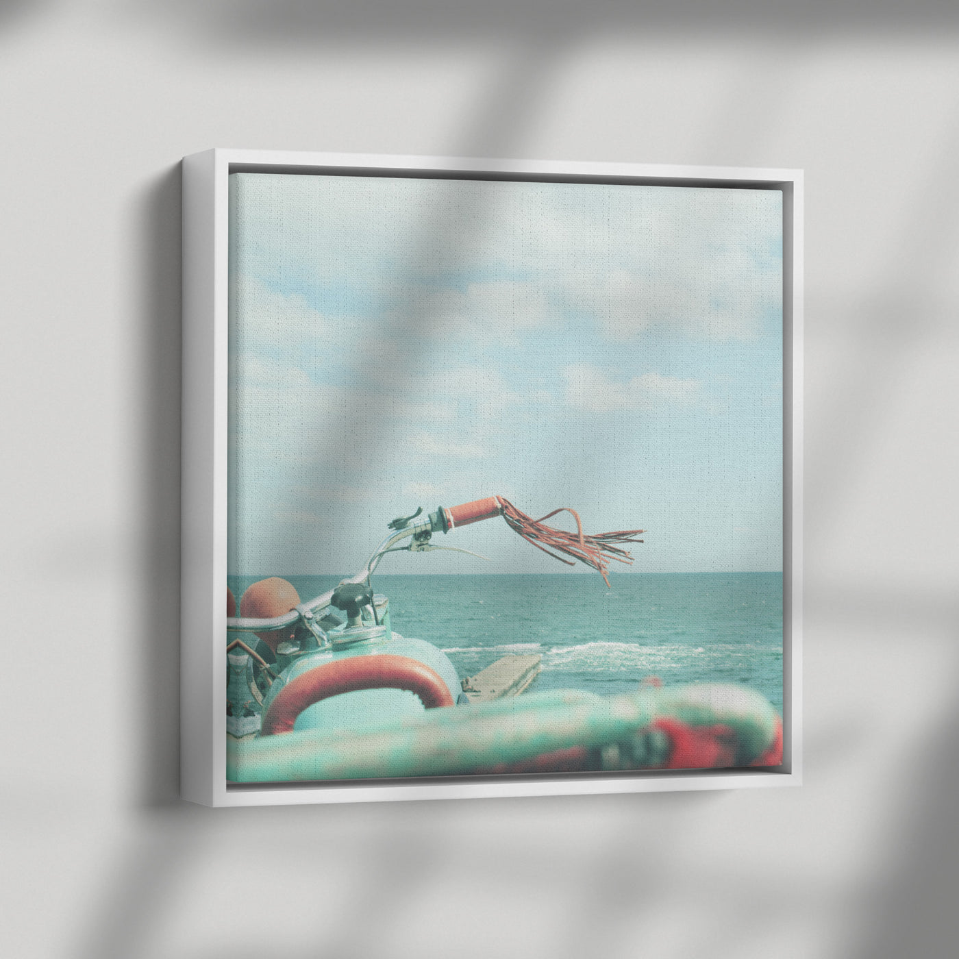 Retro Beach | Framed Canvas Print