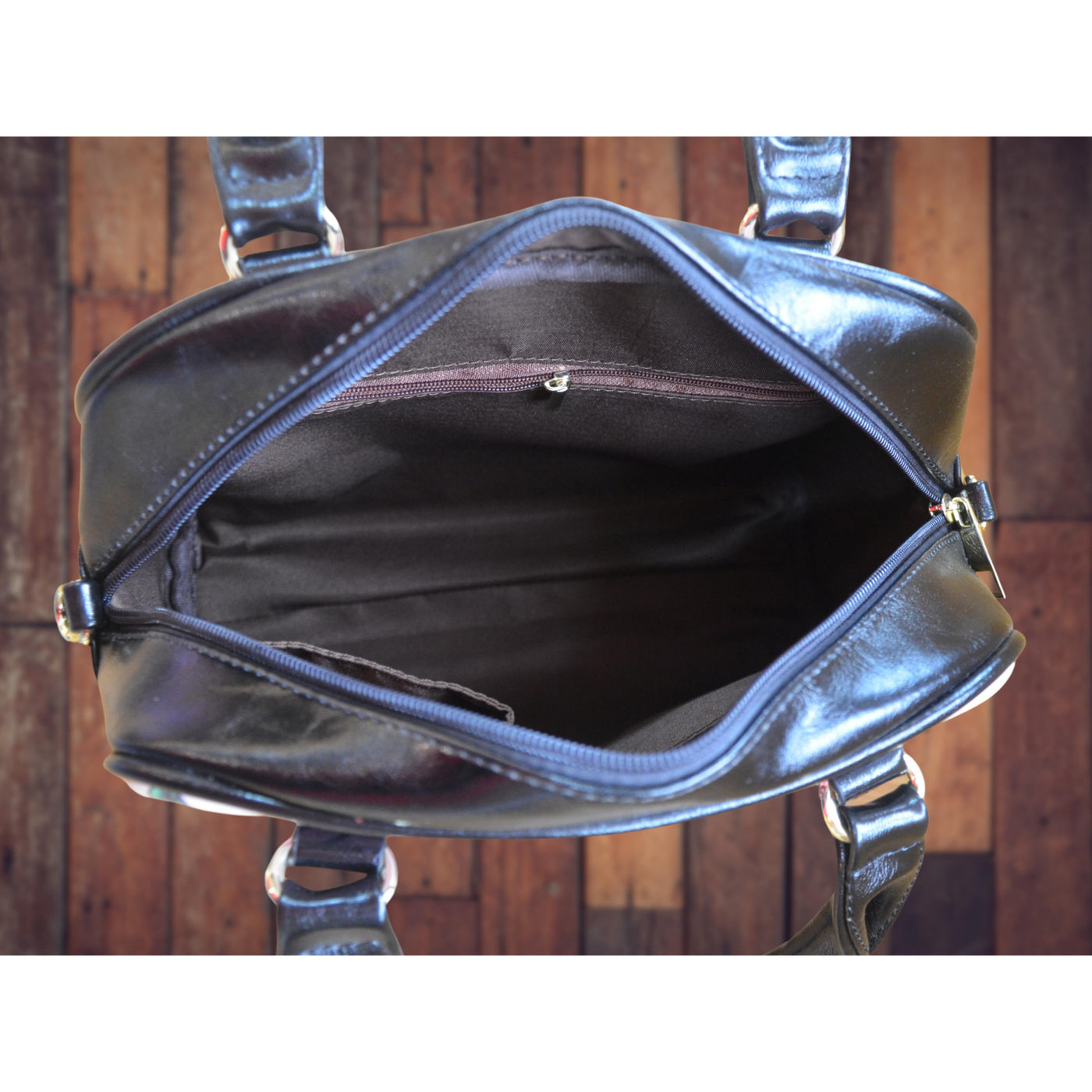Dark Slate Gray Esoteric Symbols 7 | Leather Shoulder Bag