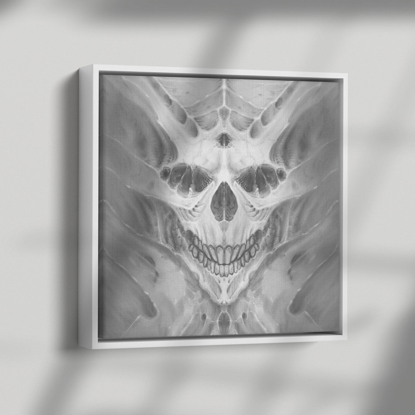 The Grinning Skull | Framed Canvas Print