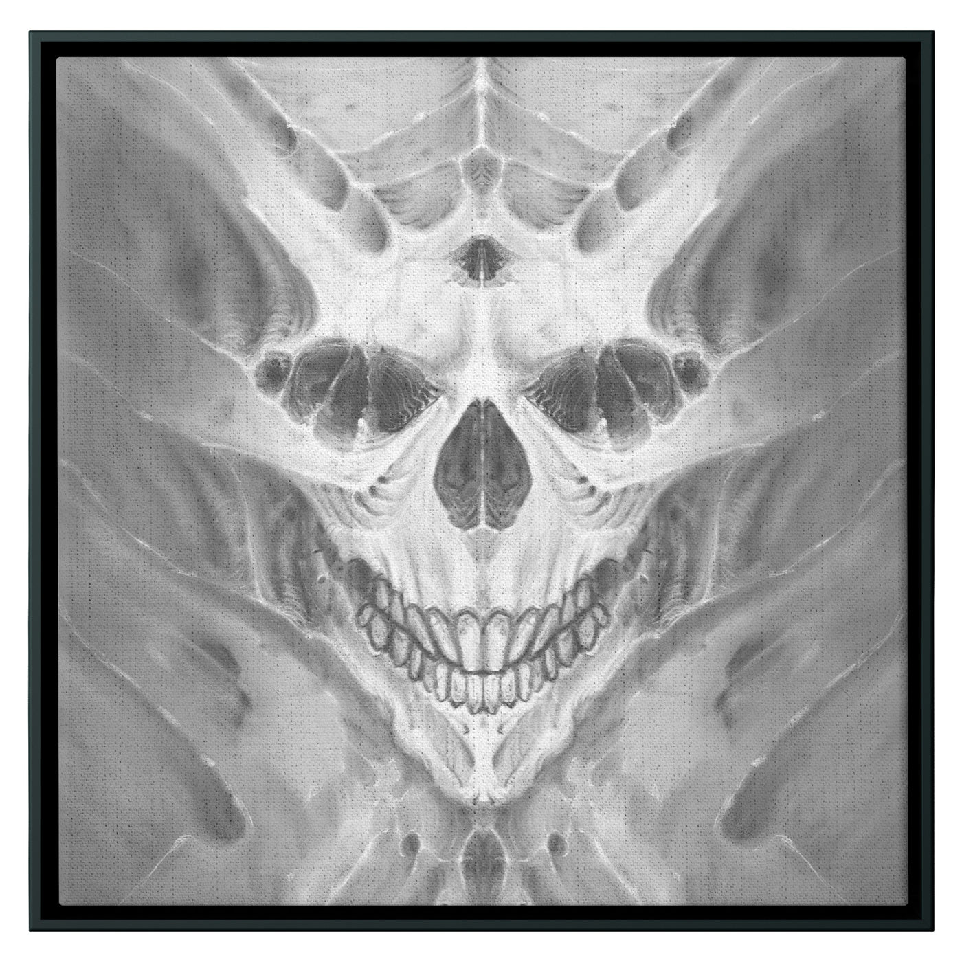 The Grinning Skull | Framed Canvas Print