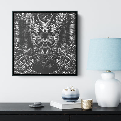 Throne Made Of Bones | Framed Canvas Print