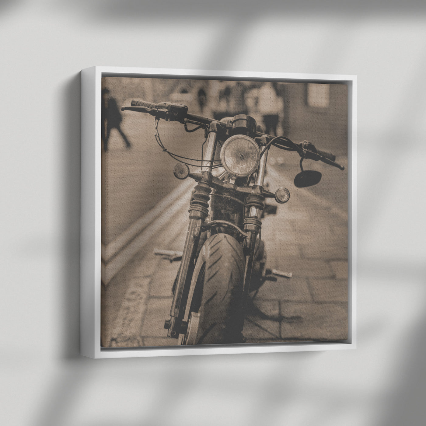 Vintage Motorcycle | Framed Canvas Print
