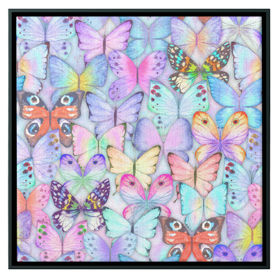 Watercolor Butterflies 1 | Framed Canvas Print