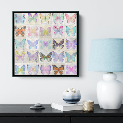 Watercolor Butterflies 2 | Framed Canvas Print