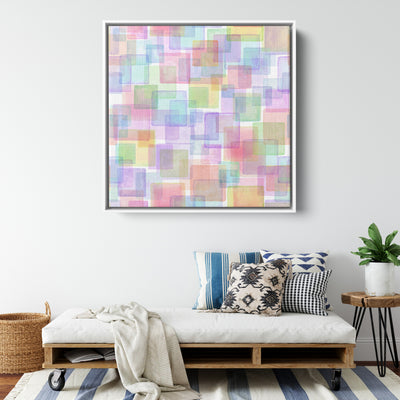 Watercolor Squares 2 | Framed Canvas Print