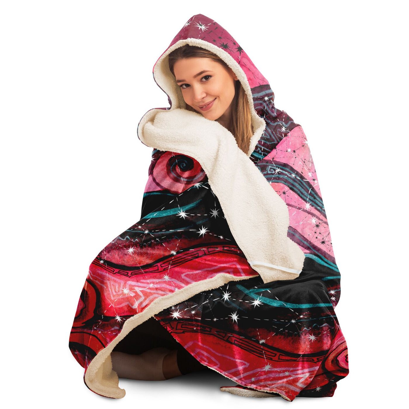 Thistle Starry 2 Hooded Blanket-Frontside-Design_Template copy