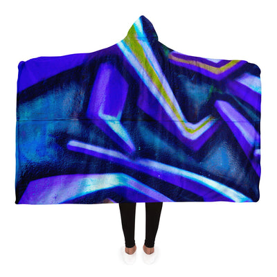 Midnight Blue graffiti 14 Hooded Blanket-Frontside-Design_Template copy