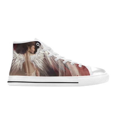 Light Gray Angelic | Women's Classic High Top Canvas Shoes