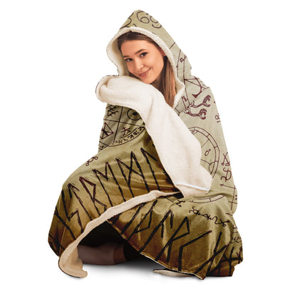 Rosy Brown Inked In Flesh And Blood | Hooded Blanket