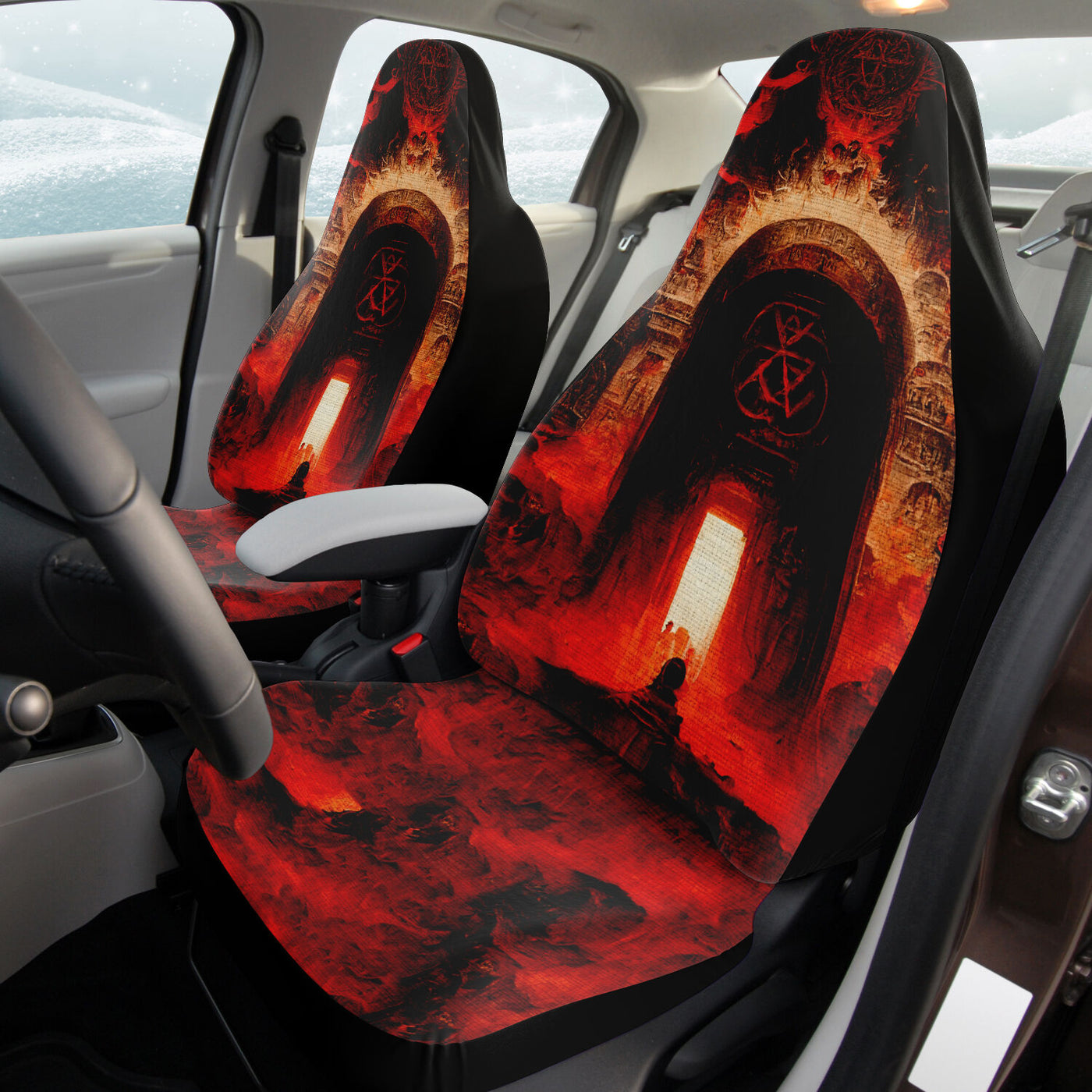 Black Gates Of Hell Gothic | Car Seat Covers