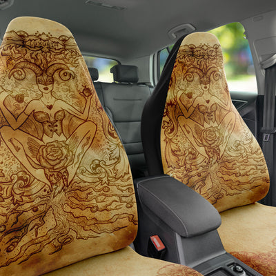 Dark Olive Green Lilith Lust Gothic | Car Seat Covers
