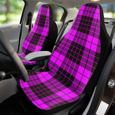 Medium Orchid Pastel Goth Plaid Purple | Car Seat Covers