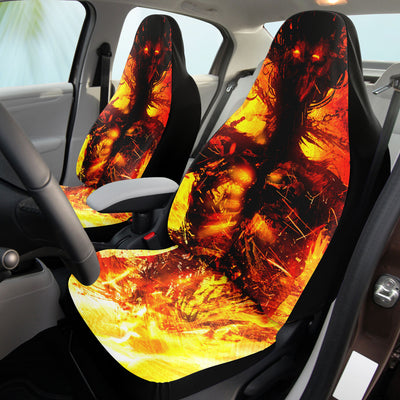 Dark Salmon Burning In Hell Anime Styled Gothic | Car Seat Covers