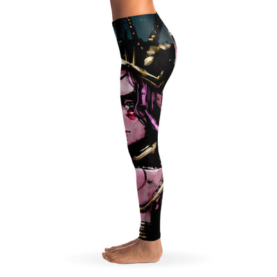 Gray Twin Fauns In The Forest | Leggings