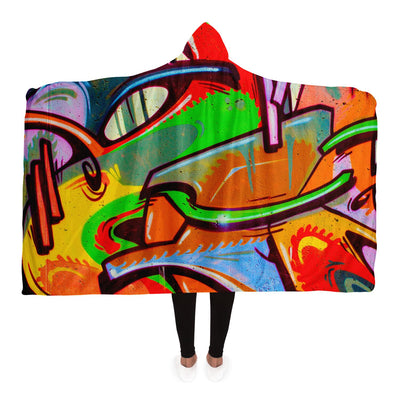 Chocolate graffiti 4 Hooded Blanket-Frontside-Design_Template copy