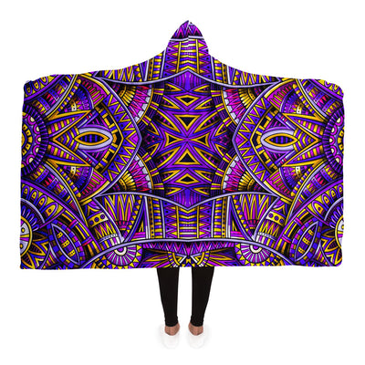 Tan Festival Clothes Tribal Lines 15 | Hooded Blanket