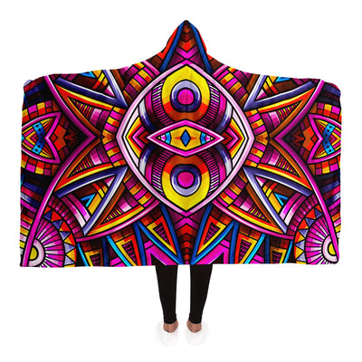 Light Coral Festival Clothes Tribal Lines 10 | Hooded Blanket