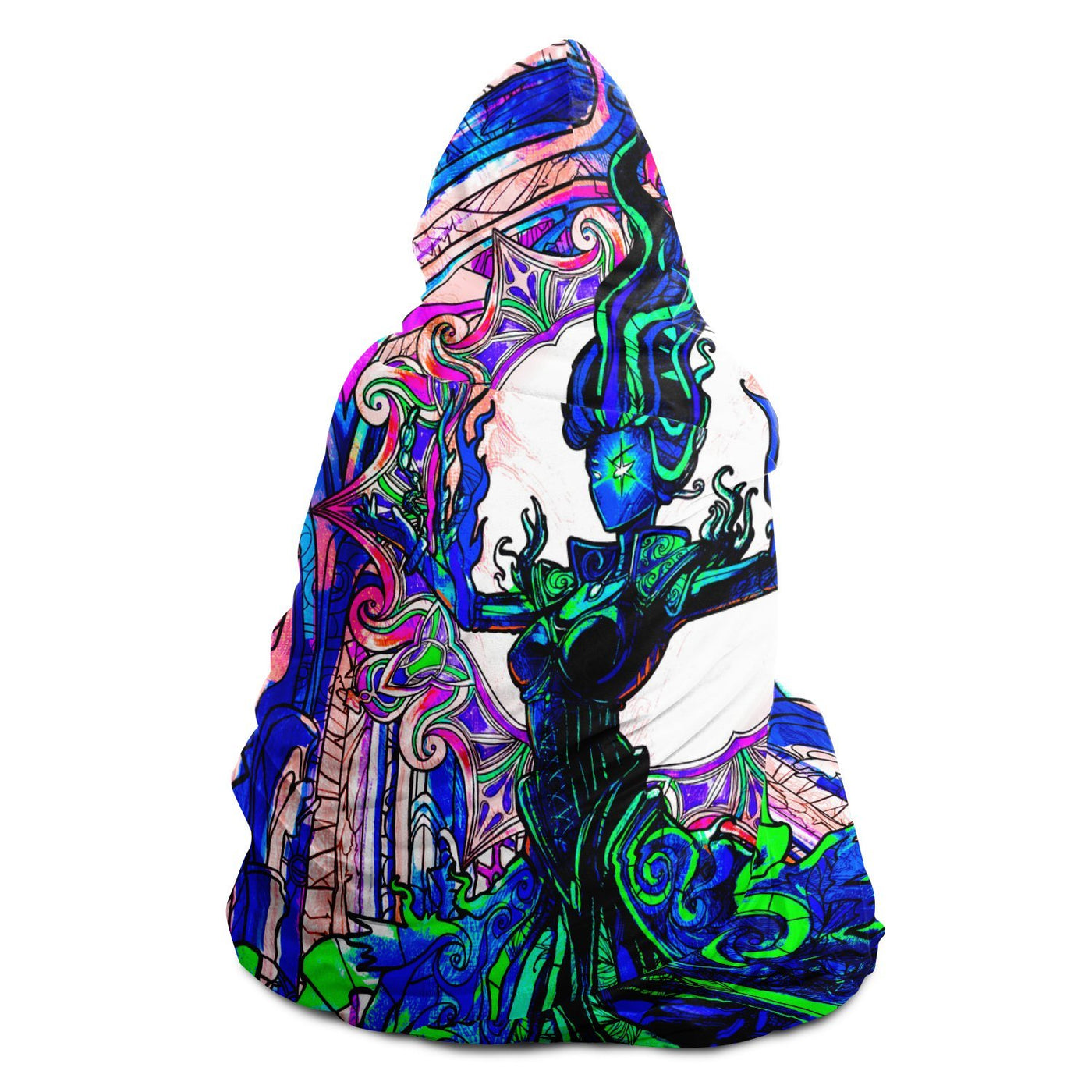 Midnight Blue The Neon Witch | Hooded Blanket