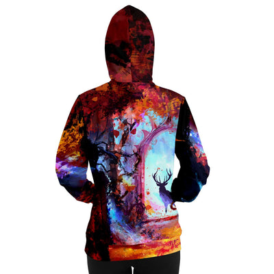 Rosy Brown Majestic Forest | Athletic Hoodie