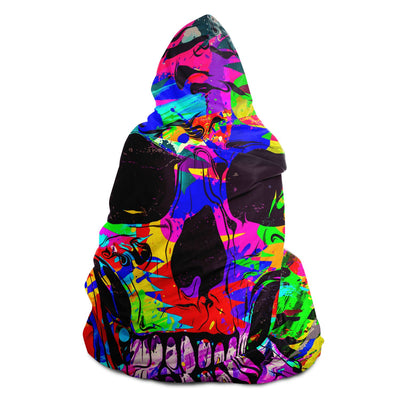Black skulls 2 Hooded Blanket-Frontside-Design_Template copy