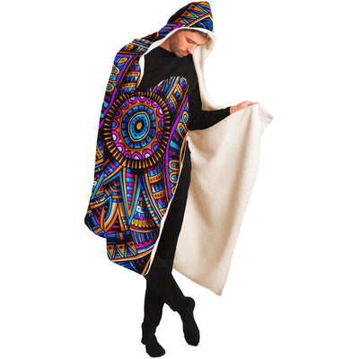 Wheat Festival Clothes Tribal Lines 14 | Hooded Blanket