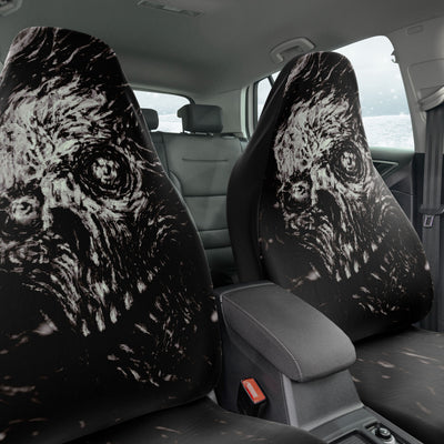 Dark Slate Gray Gray Zombie Horror Art | Car Seat Covers