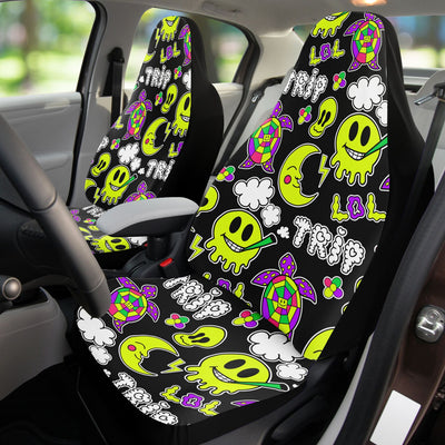 Tan Have A Nice Trip Smiley Faces | Car Seat Covers