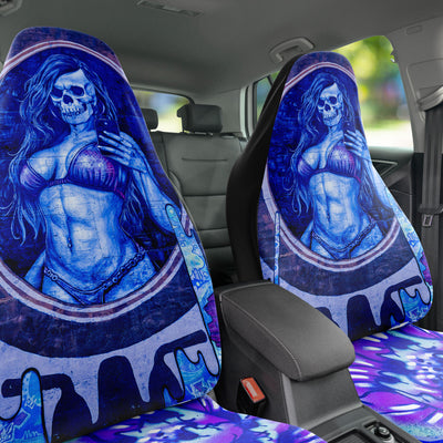 Dark Slate Gray Graffiti Selfie Time Gothic Death | Car Seat Covers