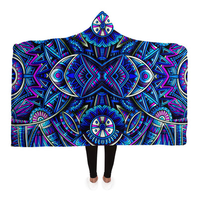 Plum Festival Clothes Tribal Lines 2 | Hooded Blanket
