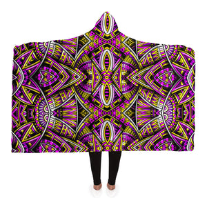 Tan Festival Clothes Tribal Lines 3 | Hooded Blanket